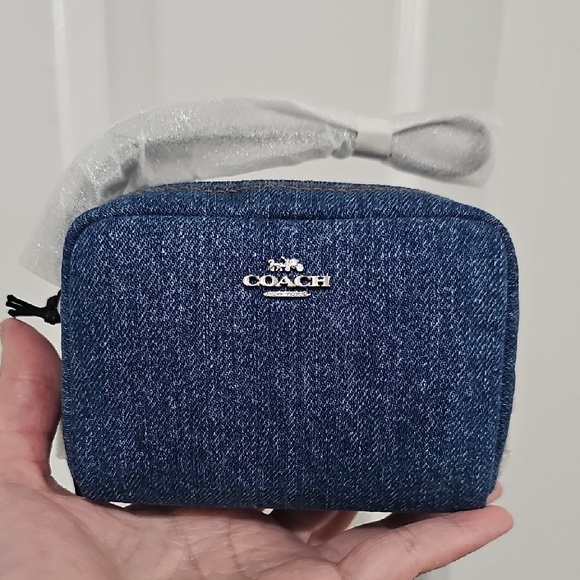 Coach Handbags - Coach Pouch Wristlet - Indigo Denim